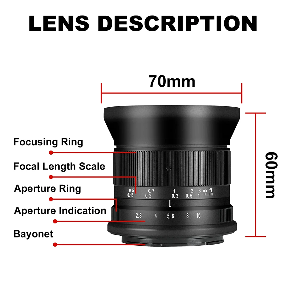 7artisans APS-C 12mm II Ultra Wide Angle Lens for Photography