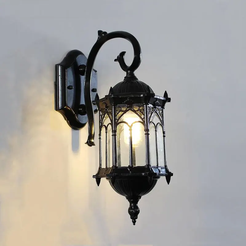 European-Style Outdoor Aisle Wall Lamp Courtyard Wall Waterproof Lamp Simple Villa Door Balcony Corridor Retro Light