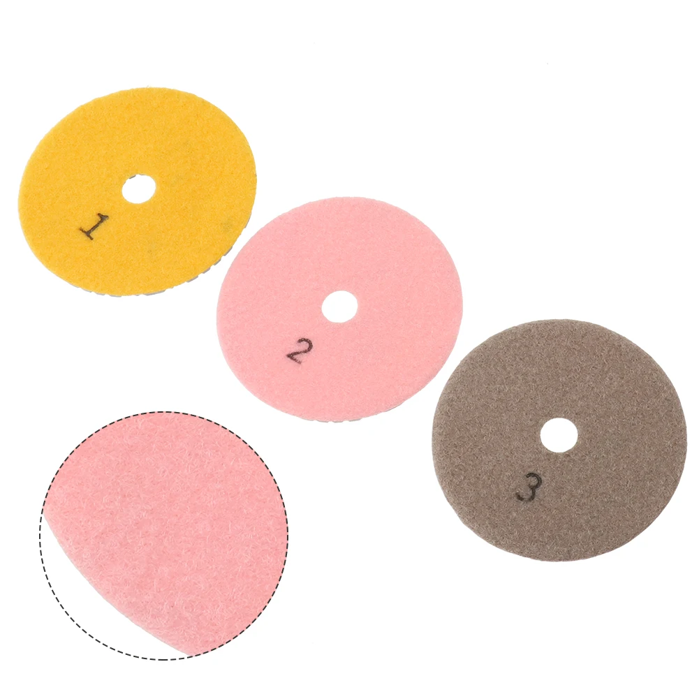 

Abrasive Tool Polishing Pads 3PCS 4inch Abrasive Wheels Diamond Polishing Pads Diamond Tools Granite Polishing