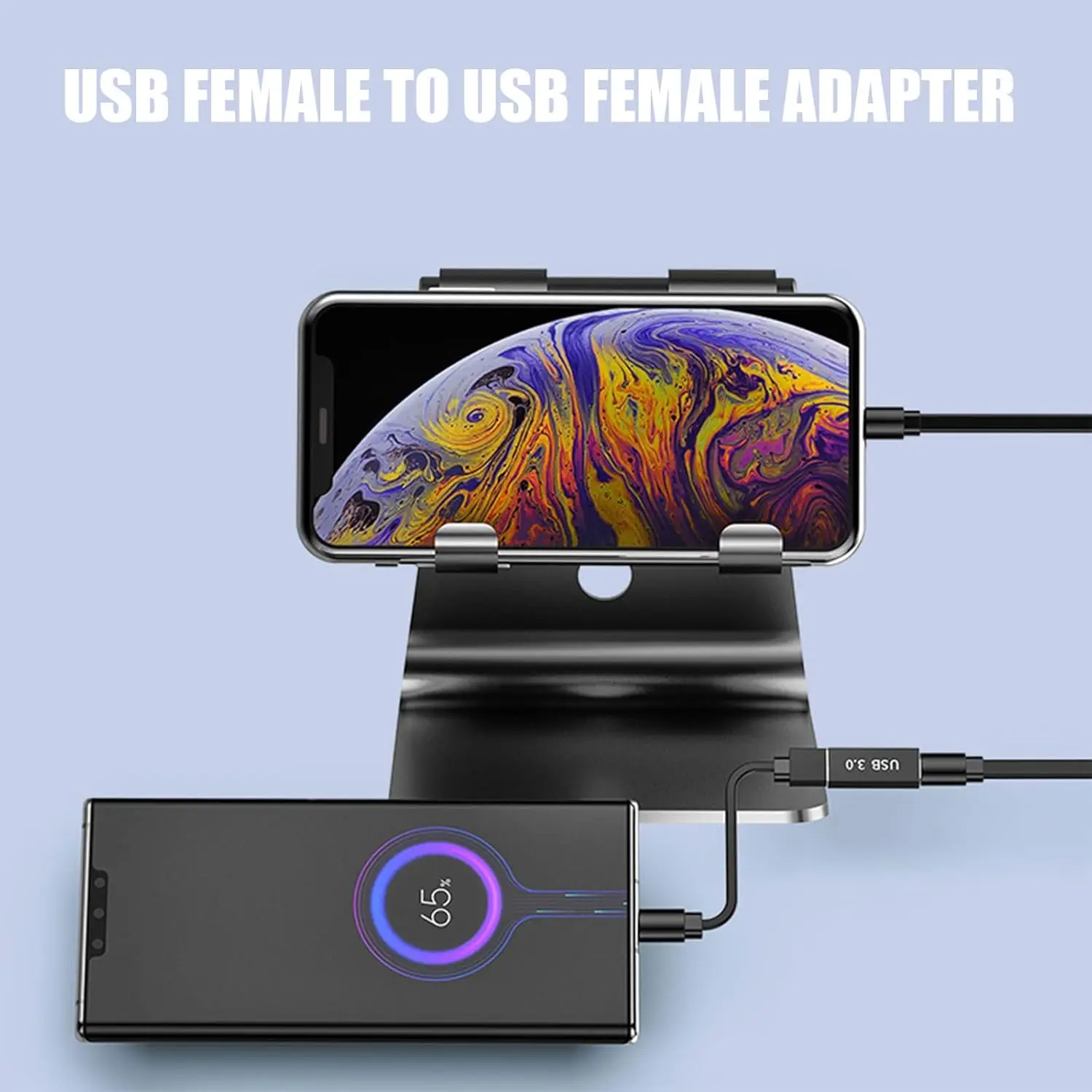 3팩 USB 3.0 어댑터 케이블 세트, 블랙, USB 3.0 암-암, 수-수, 암-수, 고속 커플러 커넥터