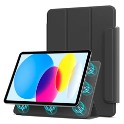 Magnetic Split Tablet Case with Secure Magnetic Buckle for iPad 10 10.9 2022 (Black)