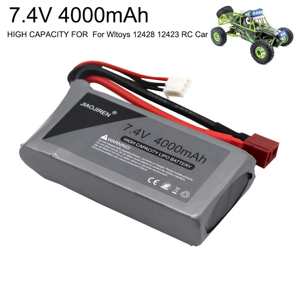Batería Lipo 2S De 7,4 V, 3000mAh Para Wltoys 144001, 144010, 144011