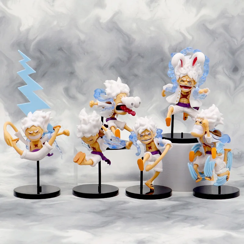 ONE PIECE「フィギア☆６点セット」 Hot One Piece Anime 6pcs/set Figure Luffy Nika Gear 6