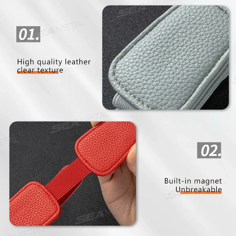 Sleek Magnetic Car Visor Sunglasses and Card Holder