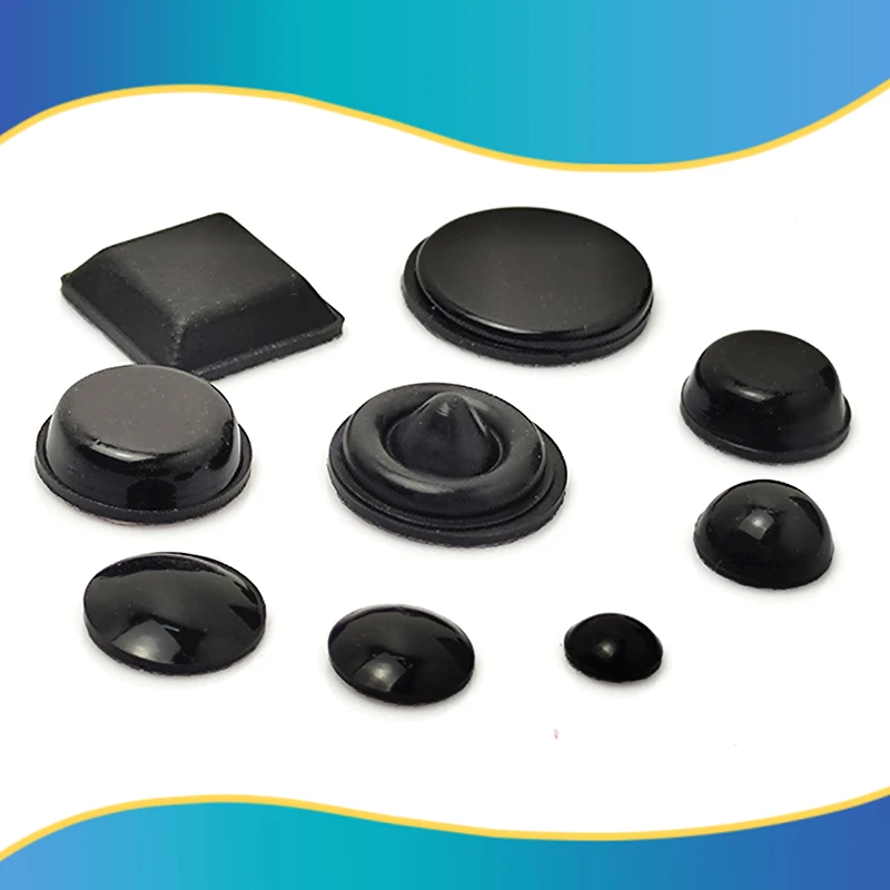 Self Adhesive Black Anti Slip Round Rubber Bumper Pads Silicone Feet Pads Sticky Silicone Shock Absorber silicone bumpers adhesive rubber pads