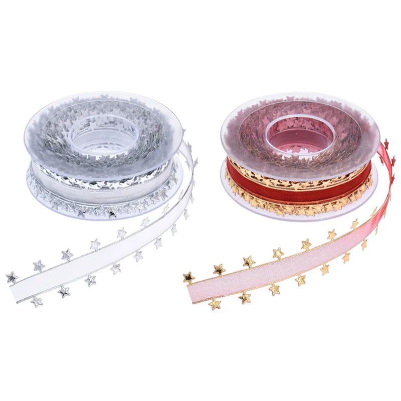 

Лента в форме звезды, модная рельефная Рождественская лента, упаковка для подарка на Рождество, фотоальбом 15 метров, новинка 2024