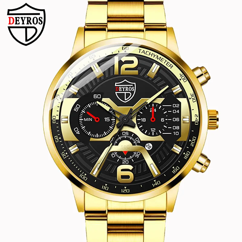 

Popular Men's Fashion Calendar Watch Men's Korean Student Watch Stainless Steel Quartz Watch Men Relogio Masculino 2023 DEYROS