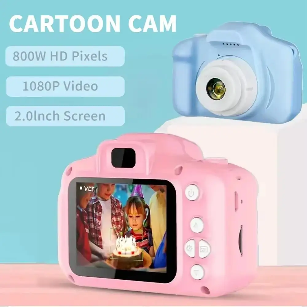 Children Camera X2 HD Mini Digital Kids Camera Can Take Pictures Video Small Photography Children Birthday Gift Kids Toys