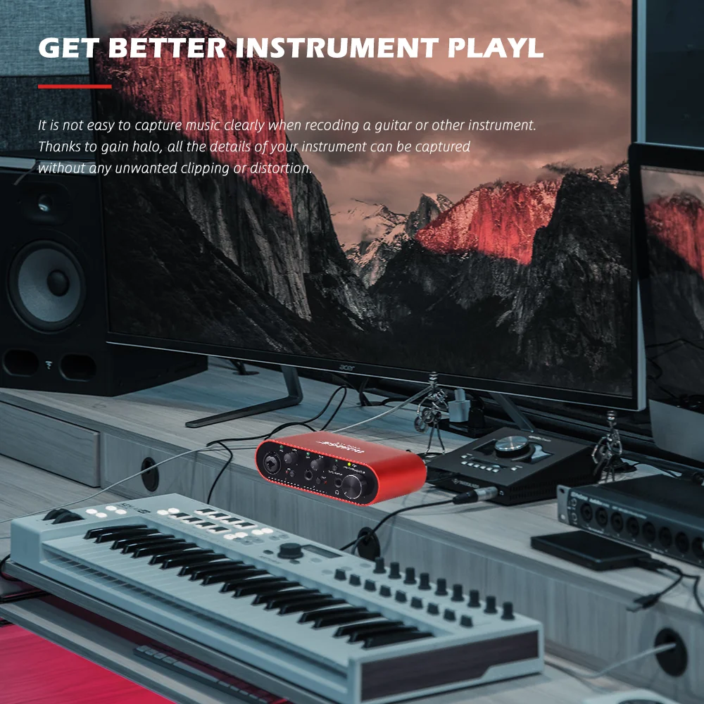 Audio Interface 3rd-generation USB high-end audio interface, suitable for guitarists and producers-hi-fi, studio quality recording