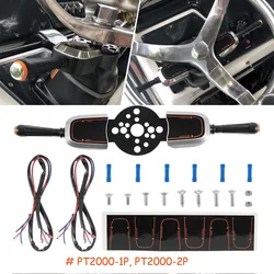 Bezel Control Switch, Blinker Trim Control System Dual Function Fit for Seastar Hydraulic, Cable and Tilt Steering, PT2000-1P/2P