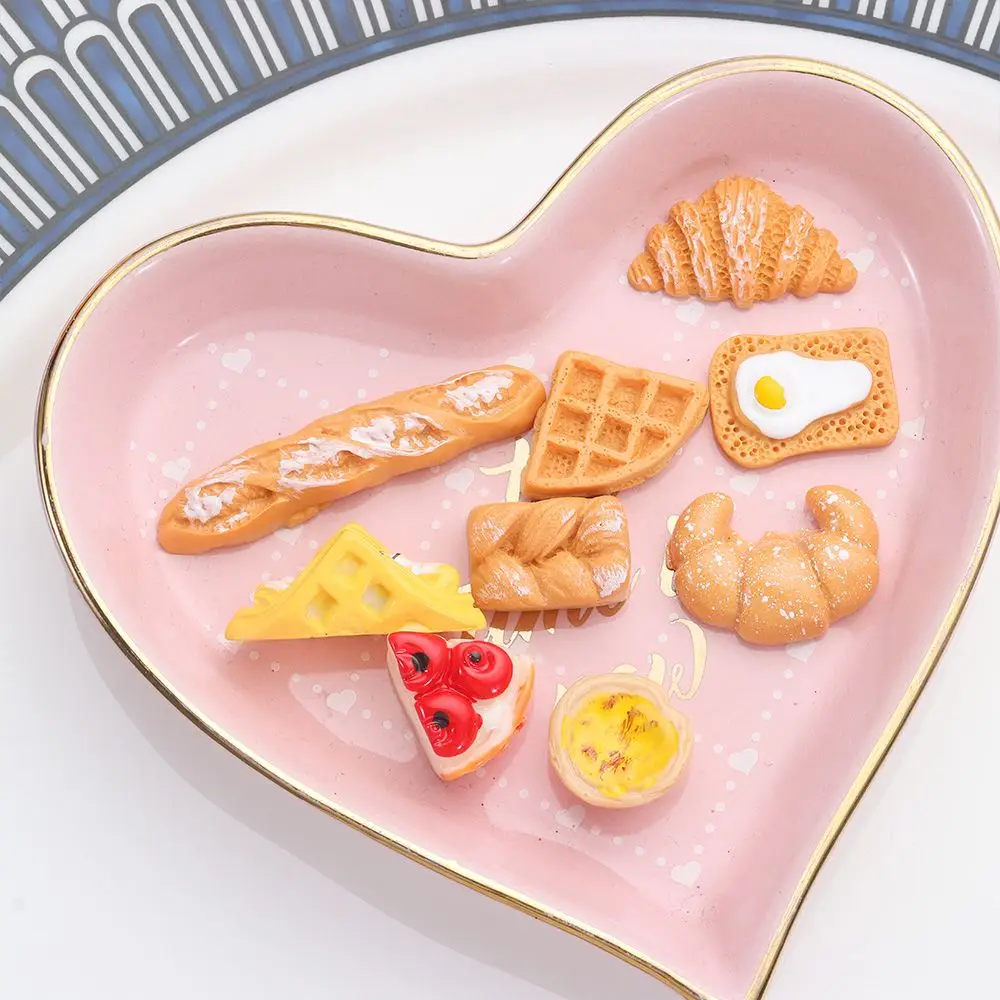 Mini Resin Bread Dollhouse Accessories for DIY Jewelry Making