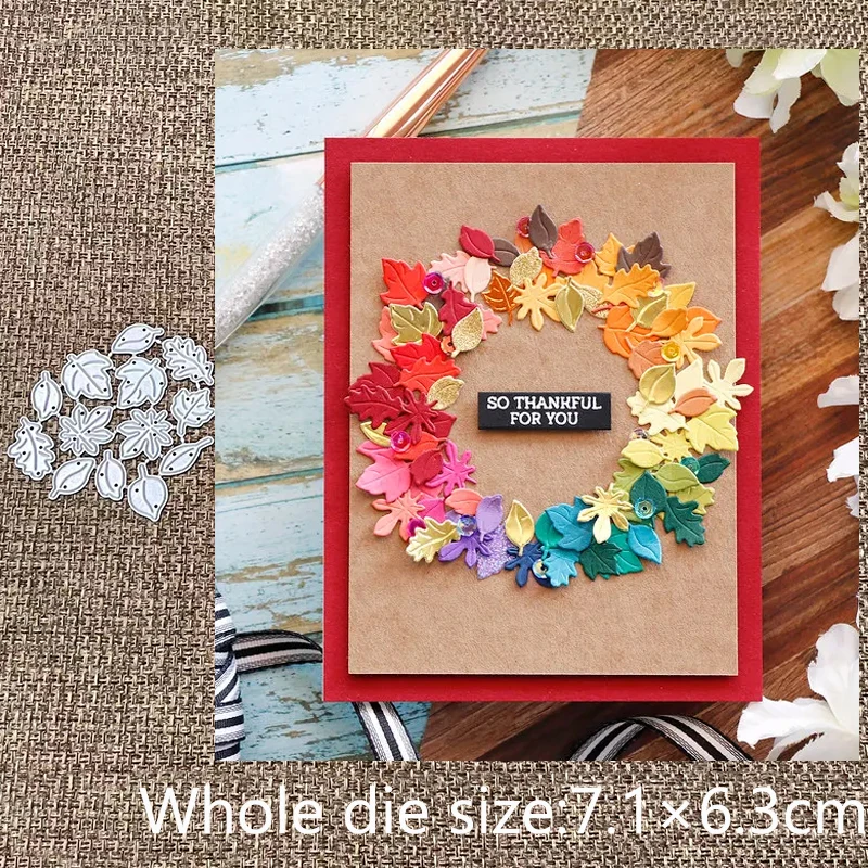 New Design Craft Metal Stencil Mold Cutting Dies Leaves Set Decoration Scrapbook Die Cuts Album