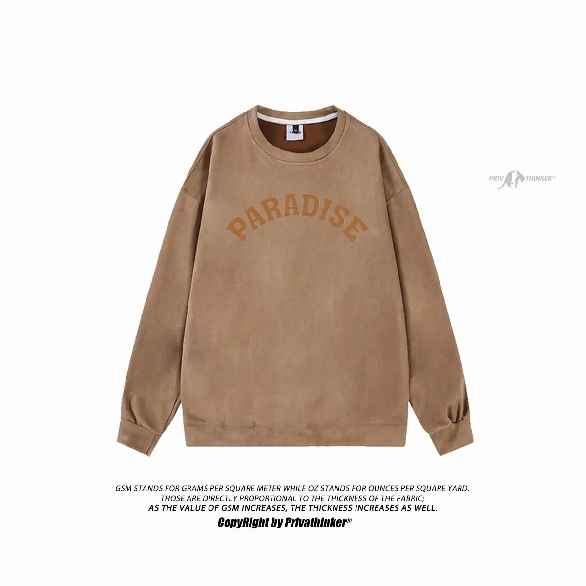 

Paradise Letter Pullovers Men Loose Sweatshirt Hoodie Spring New Suede Top Male Hip Hop Oversize Men Clothes