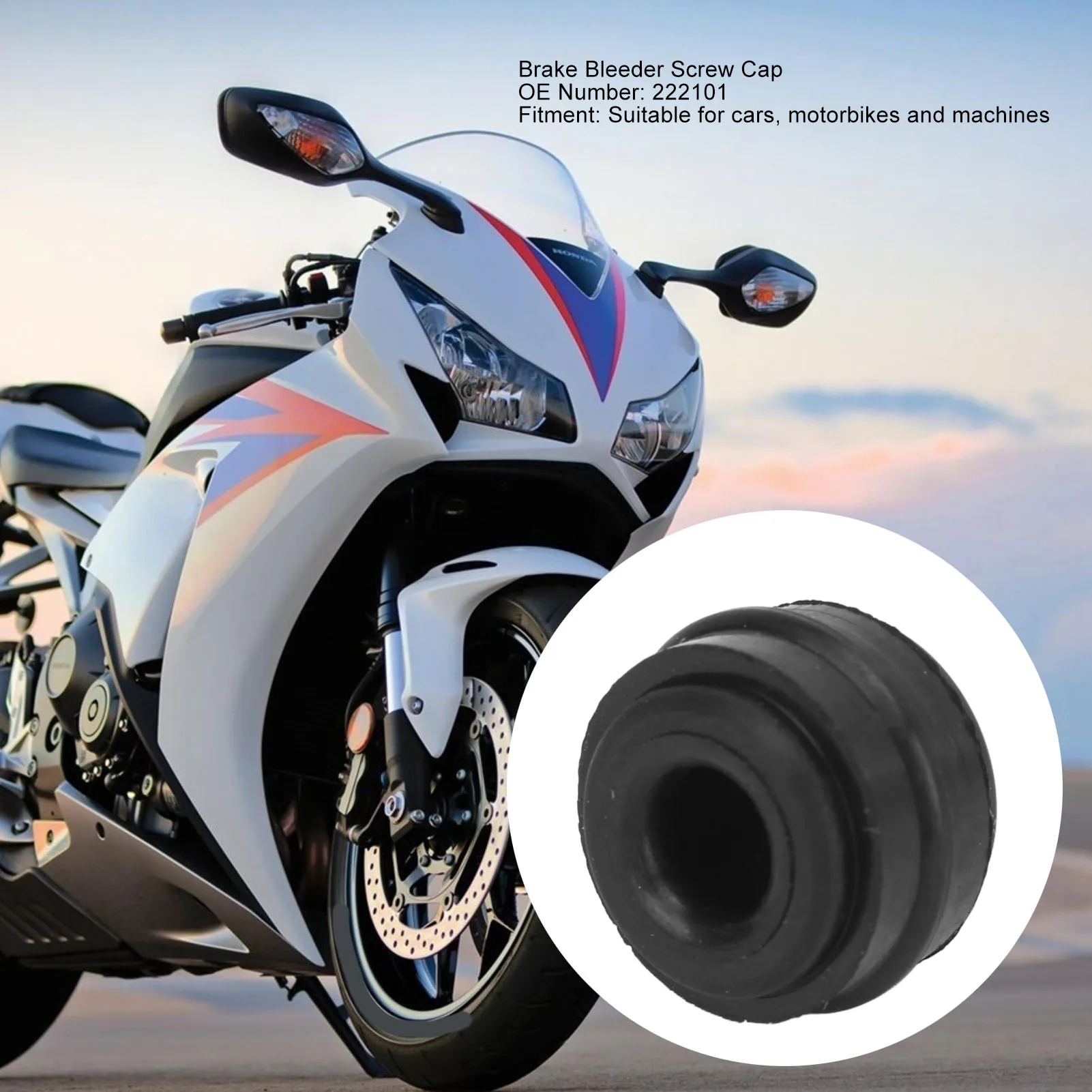 Rubber Brake Bleeder Screw Cap 222101 Protective Bleeder Grease Fitting Cap Nipple Cover for Car Motorcycle Accessories 10Pcs screw caps motorcycle screw caps auto accessories motorcycle accessories car accessories