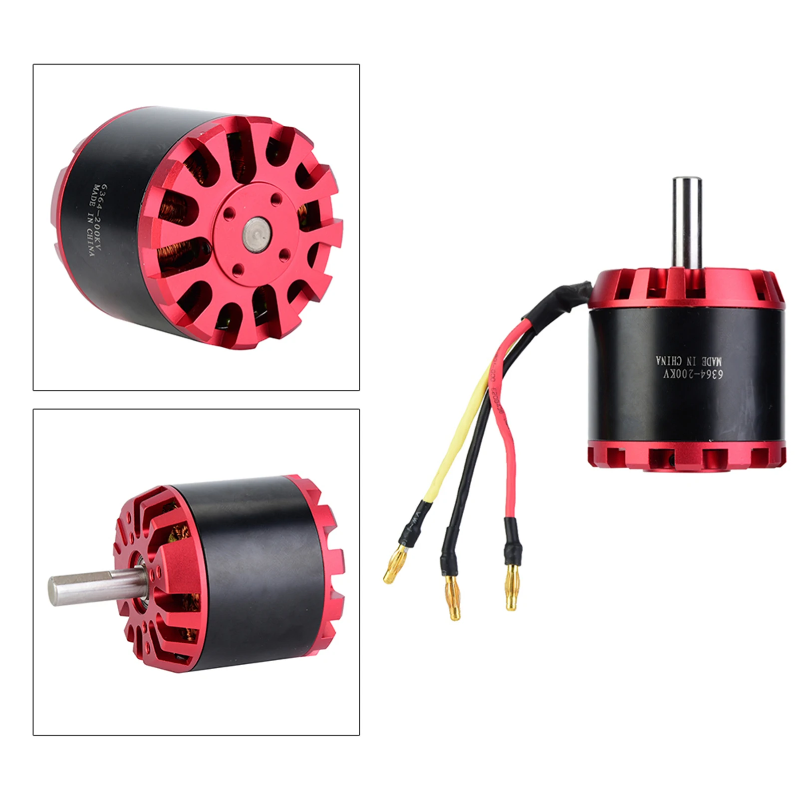 스쿠터 전기 모터 6364-200KV 전기 밸런싱 스쿠터용 브러시리스 센서리스 모터 스케이트보드 스쿠터 브러시리스 모터
