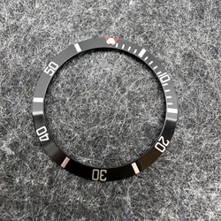 Aluminum Watch Bezel Inserts with Adhesive - Replacement Parts (Black red)