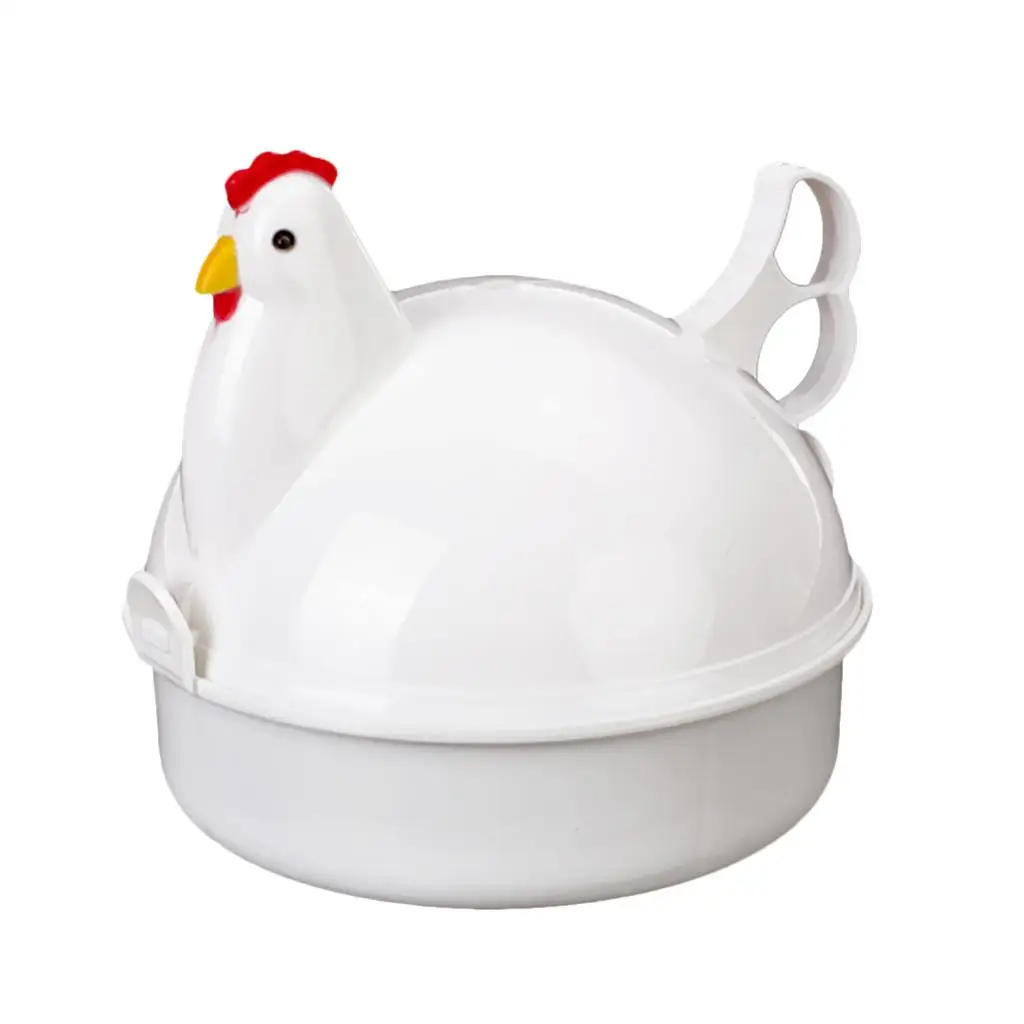 Plastic Microwave 4 Egg Cooker Steamer Kitchen Cooking Boiler Utensil