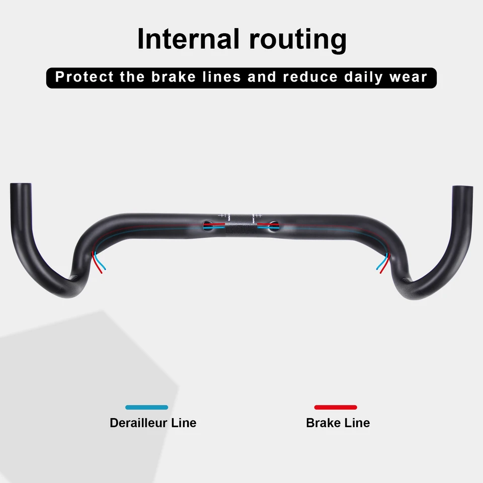 Guidon de route TNI STIFF Carbon Aero noir 31,8 mm (380 mm/400 mm/420