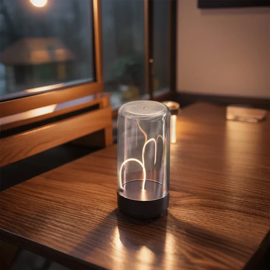 Portable LED Night Light with USB Charging and Magnet Design