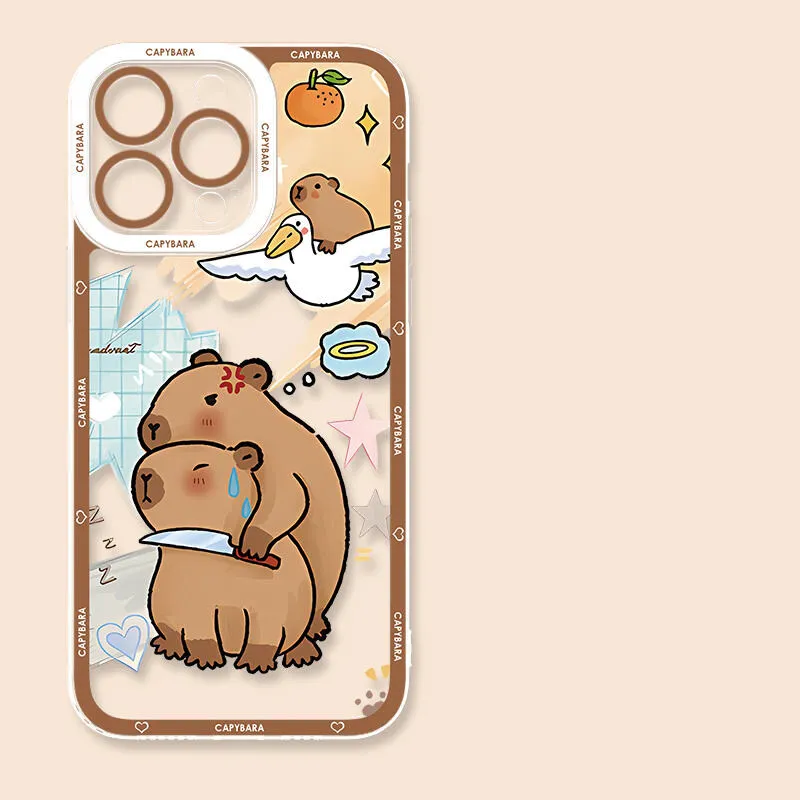 Capybara Cute Clear Phone Case Cover