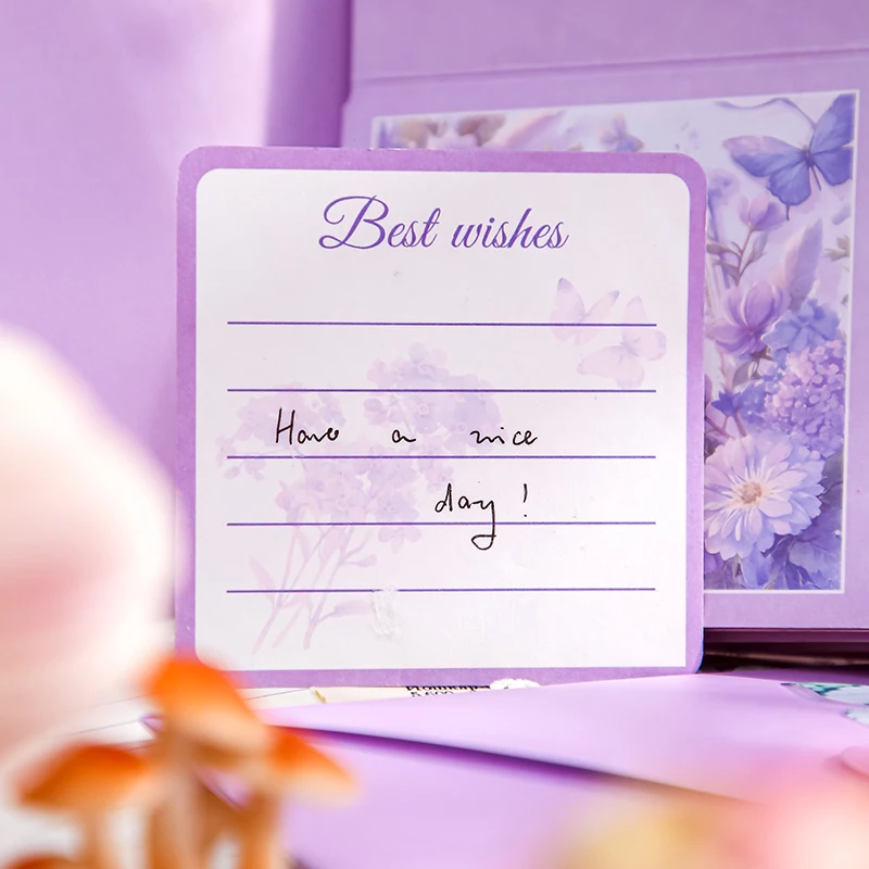 Flower Wishes Greeting Card 3D flower Flower Butterfly Greeting Card Hollow Paper Personalized Party Decoration Gifts 1Pcs