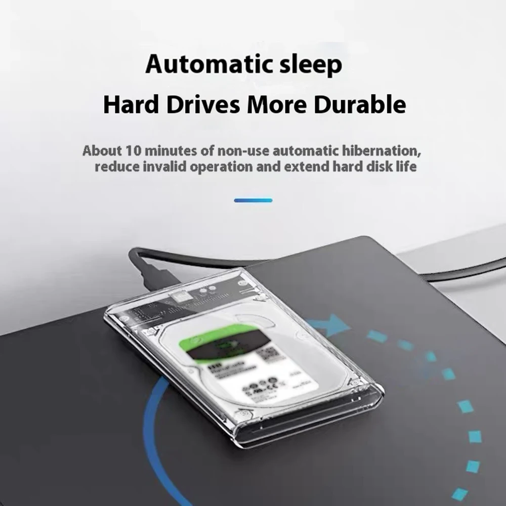 SATA to Type C/ USB 3.0/ USB 3.1 External Hard Drive Enclosure 2.5inch SSD Enclosure Tool-Free Installation 5Gbps Hard Disk box
