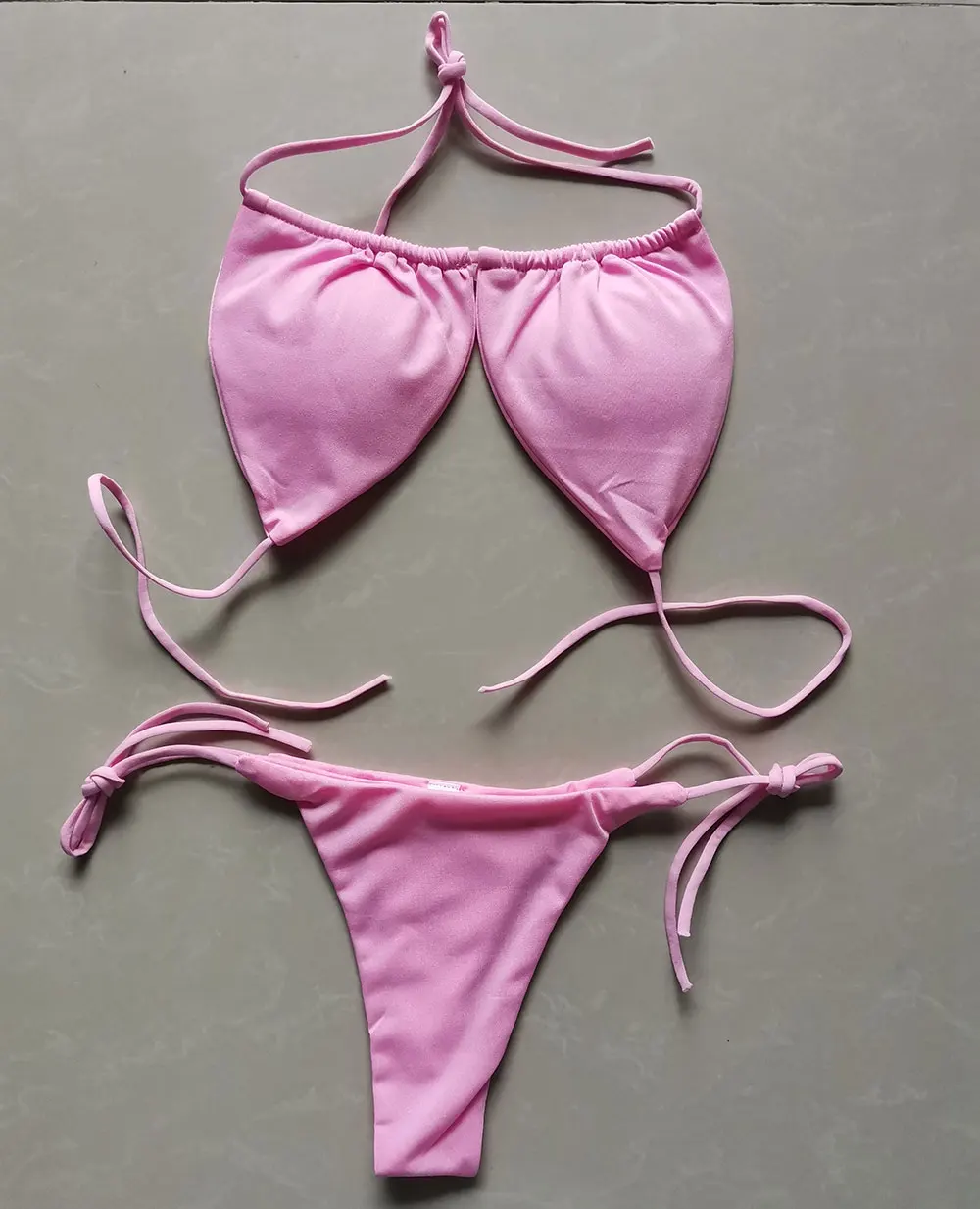 Summer Sexy Bikini Set with Push-Up Padded Bra and Adjustable Thong Swimsuit