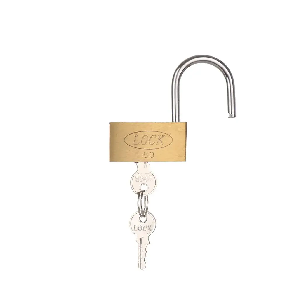 Universal Brass Padlock with 3 Keys - Secure Home, Travel, and Storage