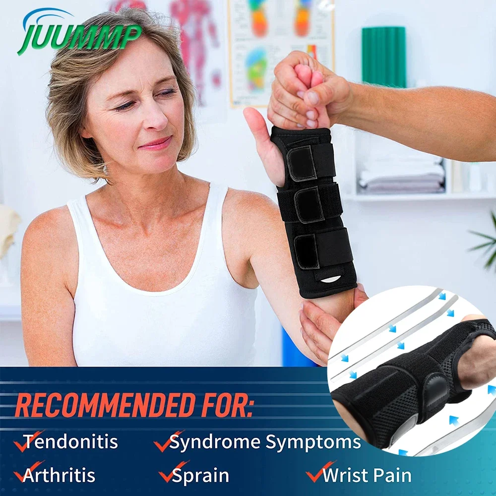 

Wrist Brace,Adjustable Wrist Support Brace with Splints Left Hand, Arm Compression Hand Support for Injuries, Wrist Pain, Sprain
