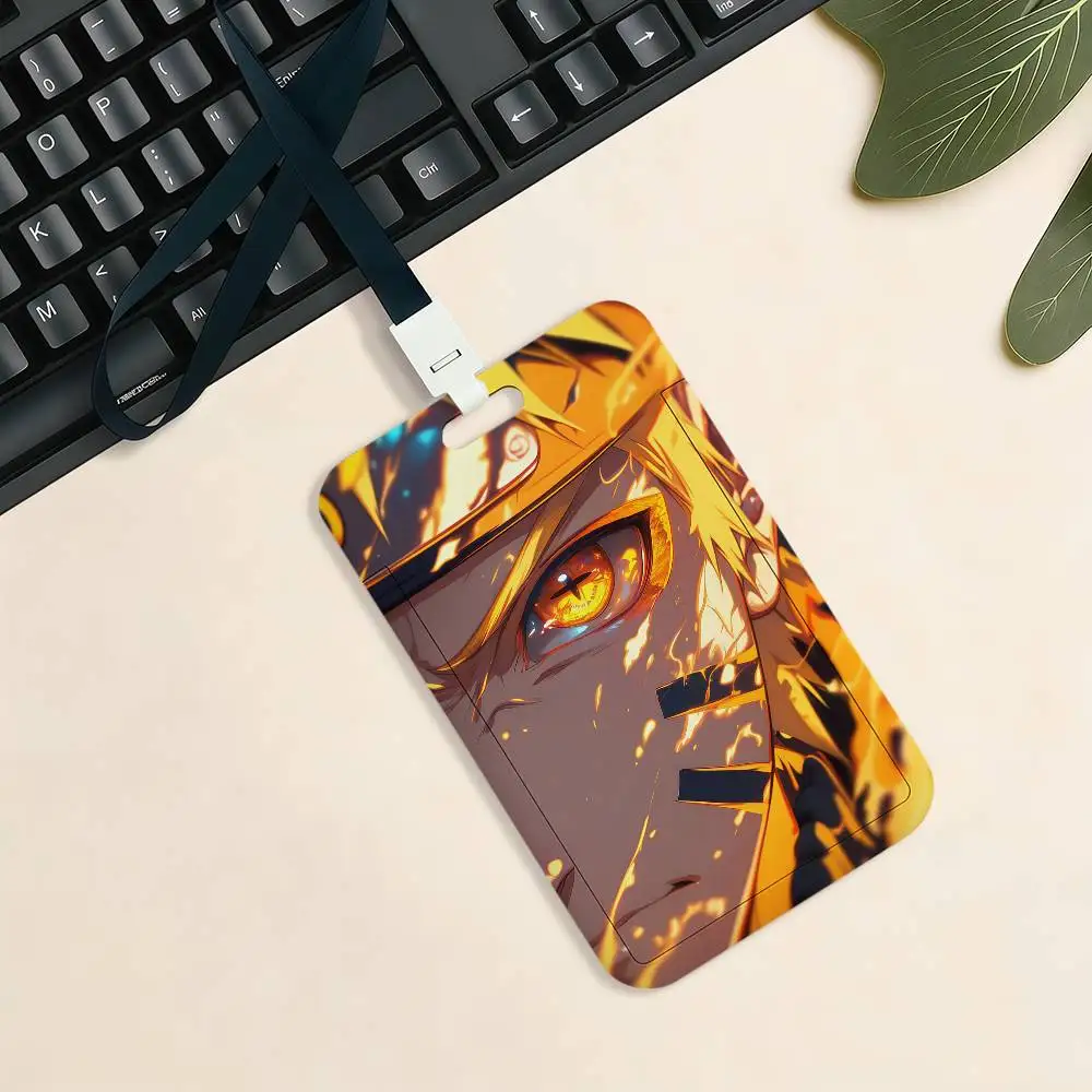 Anime U-Uzumaki N-Naruto Kartenhalter, Kartenetui für Bankkarten, Studentenausweise, U-Bahn- und Arbeitsausweise, Ausweishalter, Türkartenhalter – Detail 11