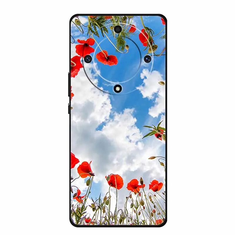 Stylish Painted Soft Silicone Back Cover for Honor X9a – Protective and Popular Coque