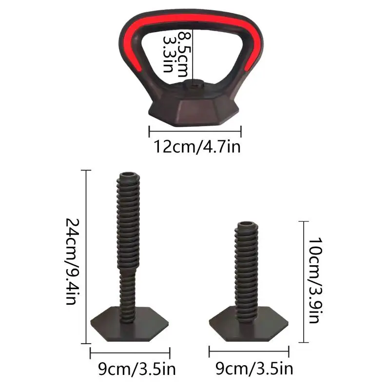 Fitness Workout Handle Adjustable Metal Kettlebell Handle for Weight Plates Arm Strength 2025