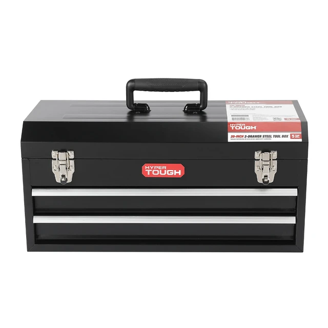 Hyper Tough 16-inch Toolbox, Plastic Tool and Hardware Storage