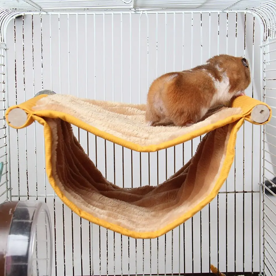 Hamaca Doble Capa Polar Hamaca Litera Reshiho Para Mascotas Pequeñas - Hurones, Cobayas, Ratas, Doble Capa Accesorio Jaula Doble Capa