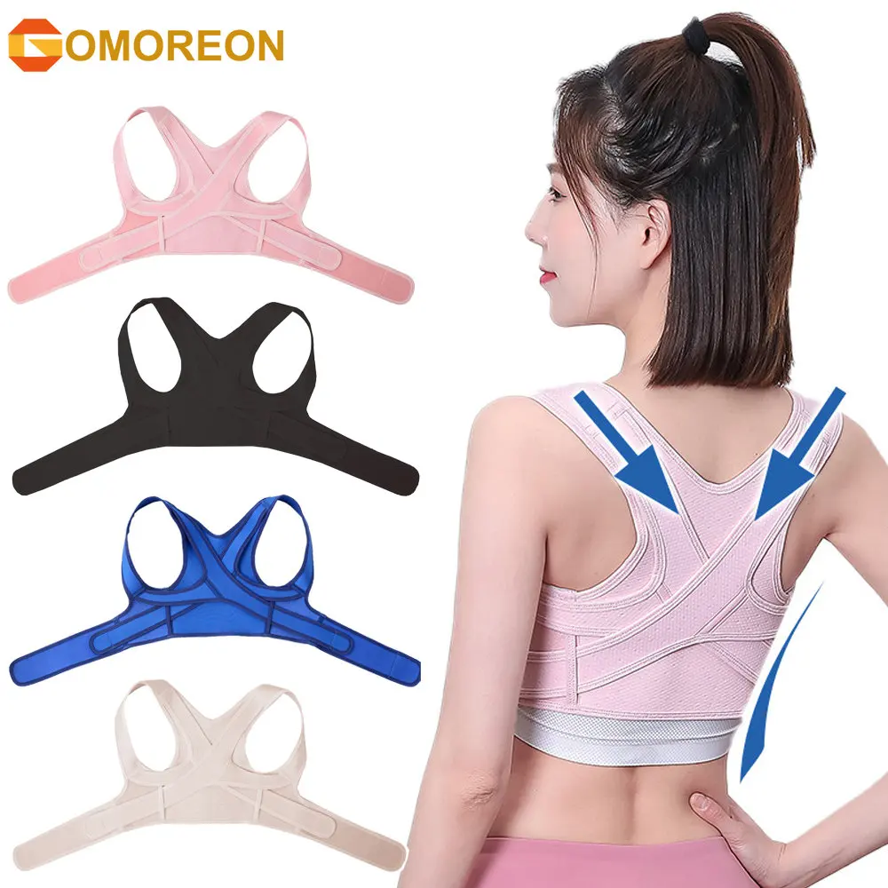 

Posture Corrector for Women and Men, Adjustable Upper Back Brace for Clavicle Support, Providing Pain Relief from Neck, Shoulder