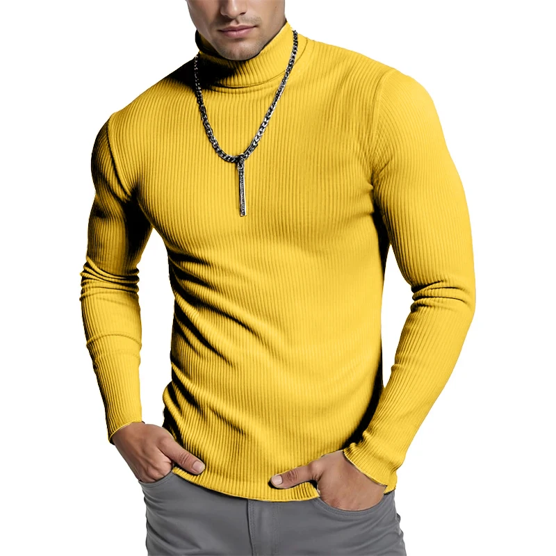 Animal Game Luxury Men's Cold Blouse Casual Sweaters Turtleneck Pullover Basic Tshirts Stripes Streetwear Warm Coats Knit Men