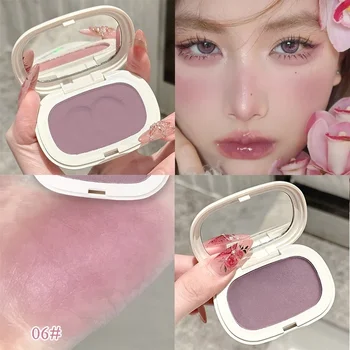 Heallor Monochrome Taro Purple Blusher Shadow Cream Mashed Potatoes Texture Cheek Blush Natural Lasting Multi-purpose Eye Shadow - Thumbnail 4
