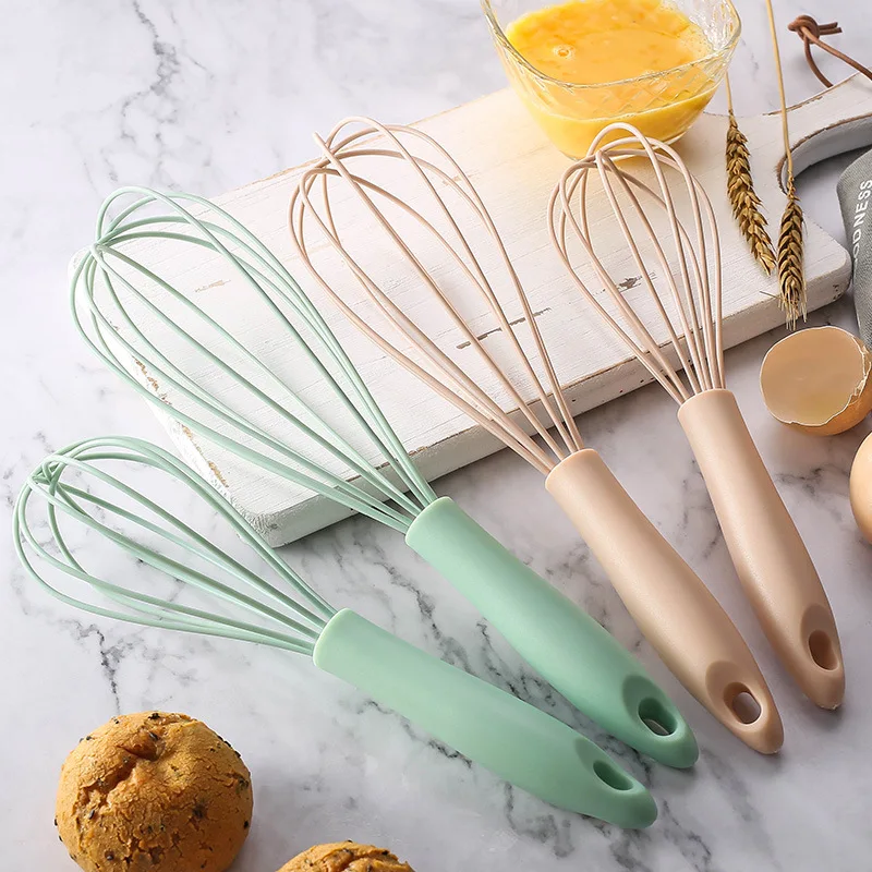 

10/12 inches Stainless Steel Manual Egg Beater Balloon Wire Whisk Mixer Kitchen Baking Utensil Milk Cream Butter Whisk Mixer