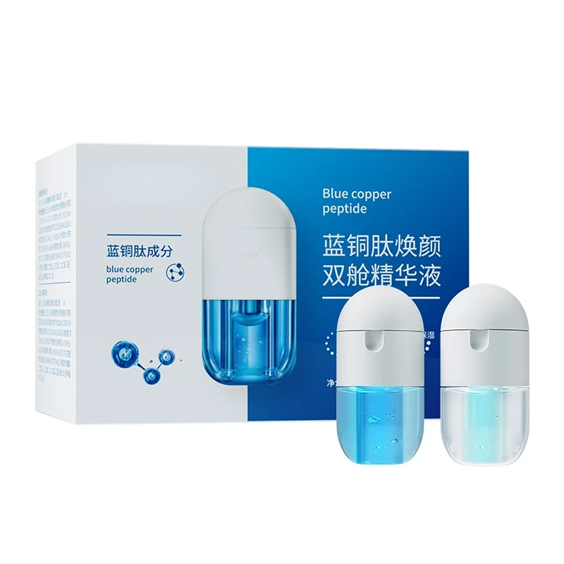 

6Pcs/box GHK Cu Vial Blue Copper Peptide Essence Face Serum Moisturizing Anti Aging Wrinkles Reduce Fine Lines Tighten Brighten