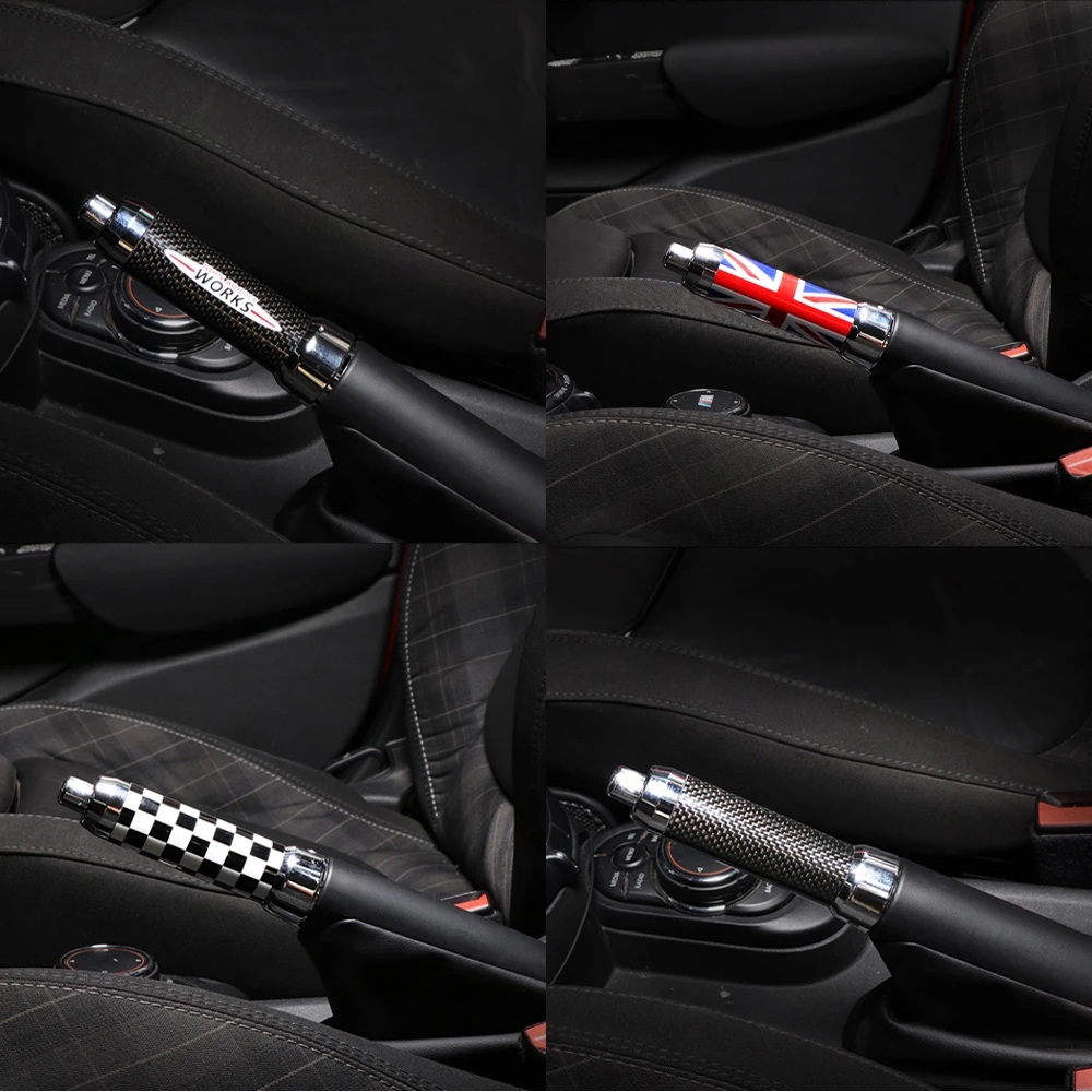 HandBrake Grips Lever Decoration Cover For MINI One Cooper D SD JCW F55 F56 F57 Hand brake Grips Manual Auto Accessories