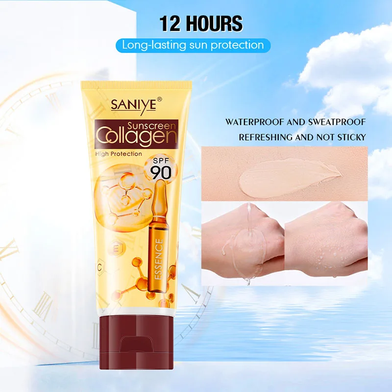 Spf 90 Pa+++ Sunscreen Facial Sunscreen Cream Face Protector Solar Universal Moisturizing Waterproof Solar Blocker Skin Care