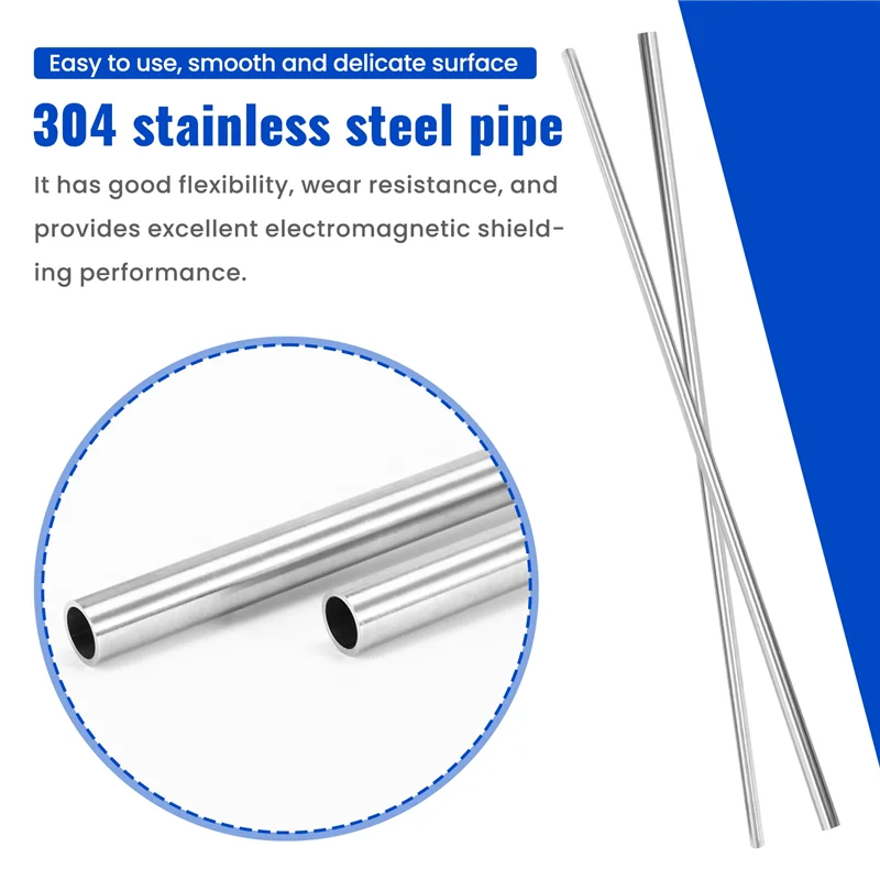 2개 304 스테인레스 스틸 모세관 튜브 파이프 OD 10Mm X 8Mm ID 길이 ..