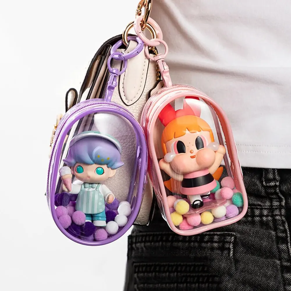 Toy Storage Case Thicken Transparent PVC Mystery Box Organizer Box Keychain Bag Protect Mystery Toy Storage Case for Jasmine Bubble Matt Doll Toy