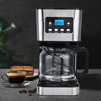 1.5L American Coffee Machine 12 Cups Automatic Drip Coffee Maker Glass Kettle Coffee Maker for Home And Office 2