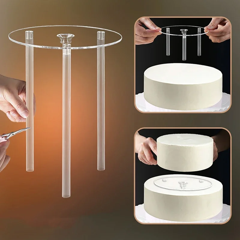 Multi-layer Cake Stand Suspended Gasket Cake Tier Support Dowel Rods Set Stands Support Straw Frame DIY Decor cake stand