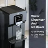 Cold Water Cooler with Ice Maker 3 or 5 Gallon Dispenser 18LBS Daily Ice Production Touch Control Panel High-Performance 6