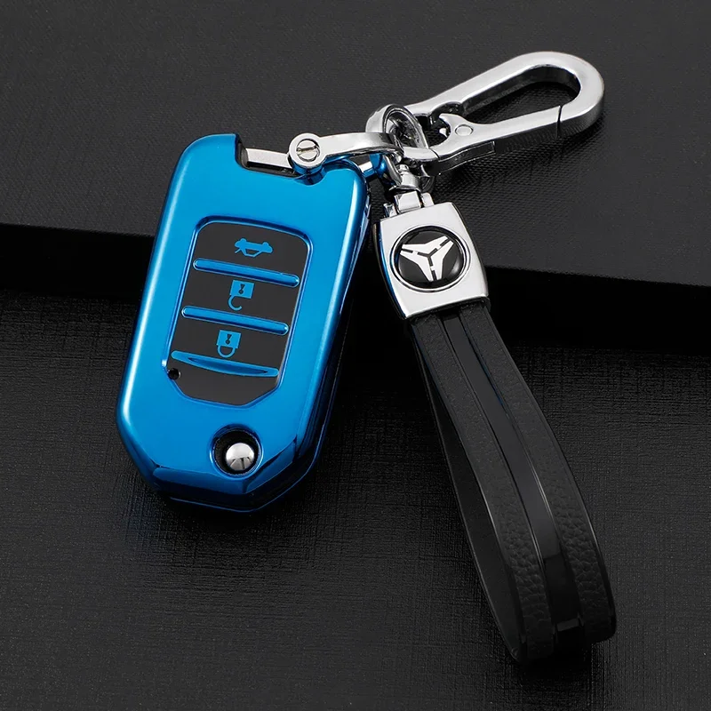 Key Case Cover Key Case Flip Key Fob Shell Car Key Shell For Honda Accord Civic CR-V HR-V HRV Crider Jade Odyssey Car TPU Folding Key Cover