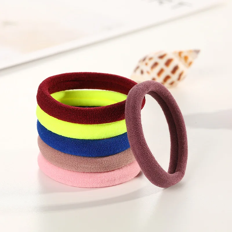 High Elasticity Seamless Hair Ties - 100-Pack Multi-Color Collection