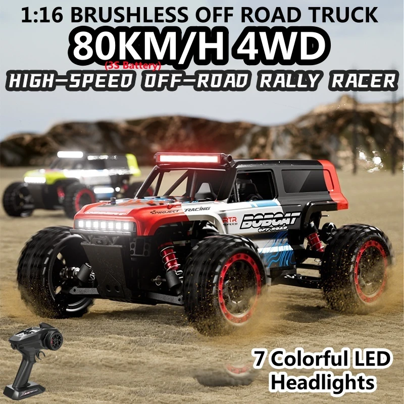 Batterie et moteur brushless de la voiture RC 80km/h, détails techniques.