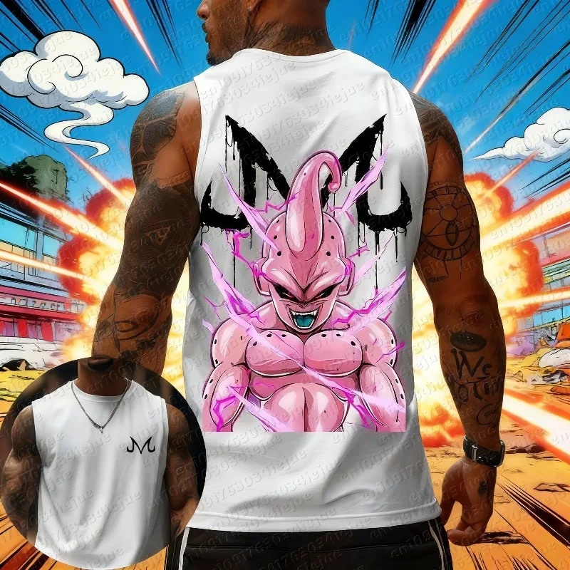 2026 Dragon Ball Anime Goku Tanktop für Herren und Kinder – Locker sitzendes Sport-Sommer-Mode-Tanktop aus reiner Baumwolle, atmungsaktiv